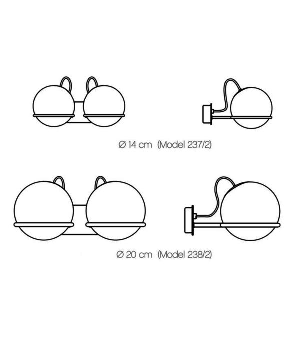 Astep  Astep Model 237/2 Wall Lamp Set