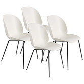 Gubi - Beetle chair alabaster white - set of 4