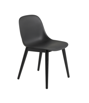 Muuto - Fiber side stoel houten poten