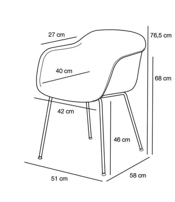 Muuto  Muuto - Fiber armstoel tube poten