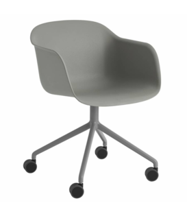 Muuto - Fiber armchair swivel with castors