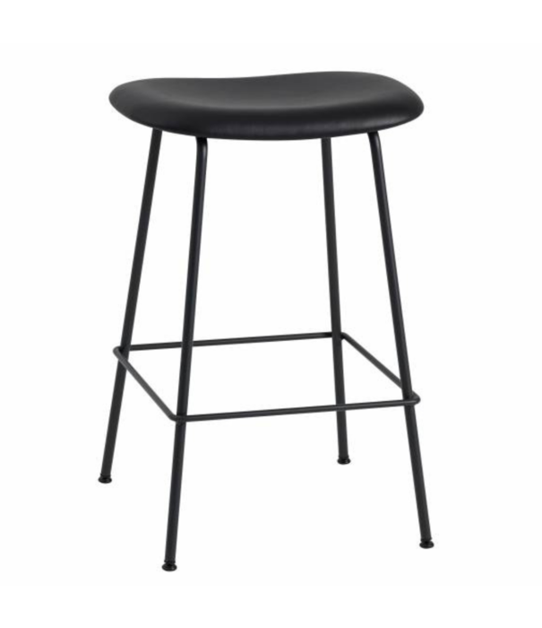 Muuto  Muuto Fiber Counter Barkruk leer, tube voet