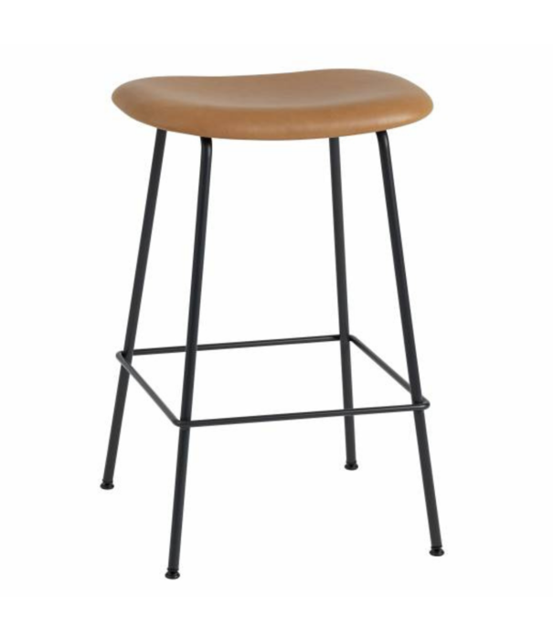 Muuto  Muuto Fiber Counter Stool leather, tube base