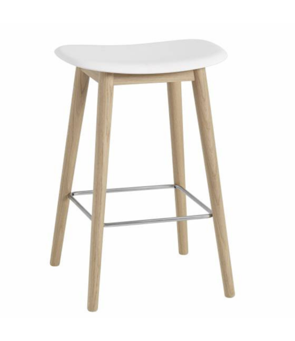 Muuto  Muuto Fiber Counter Stool, wood base H65