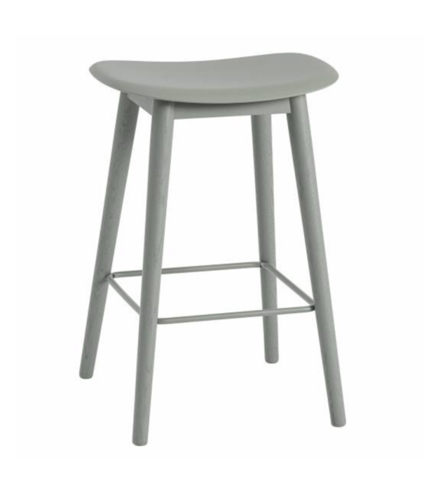 Muuto  Muuto Fiber Counter Stool, wood base H65