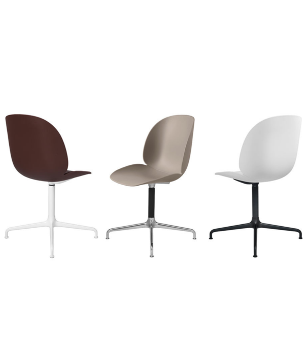 Gubi  Gubi Beetle Meeting chair 4 star base polished aluminium