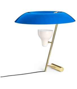 Astep:Model 548 tafellamp messing - azuur blauw