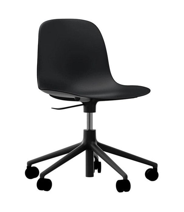 Normann Copenhagen  Normann Copenhagen -Form chair swivel 5W - gas lift - black aluminium