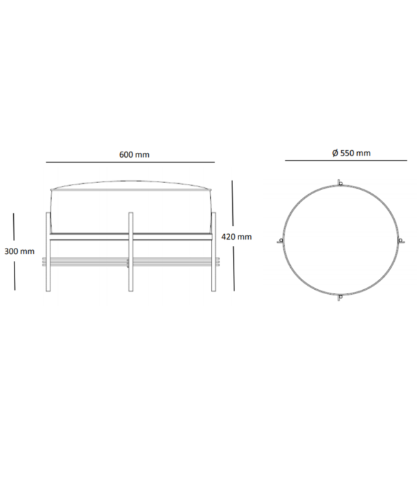 Gubi  Gubi - TS Pouffe upholstered round Ø55
