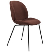 Gubi - Beetle Dining Chair fabric Hot Madison, conic base black