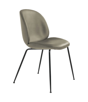 Gubi - Beetle dining chair leather - conic base