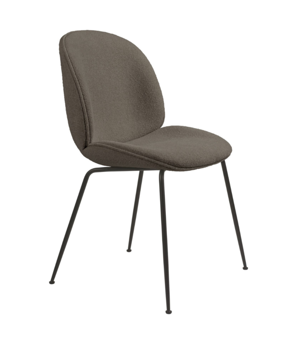 Gubi  Gubi - Beetle chair boucle 004 brown - base conic