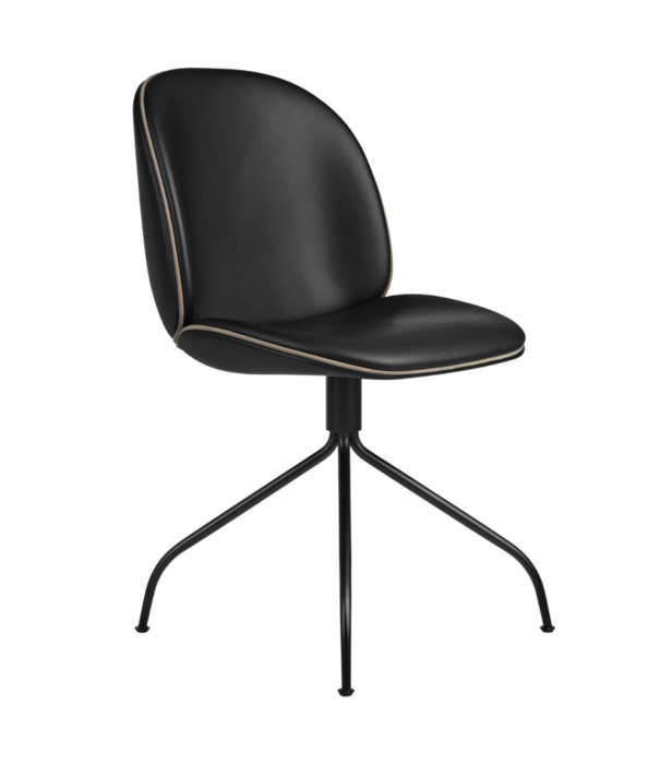 Gubi  Gubi - Beetle meeting stoel upholstered - black swivel base