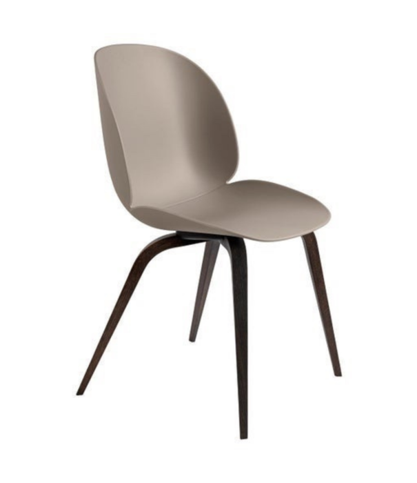 Gubi  Gubi Beetle dining chair recycled plastic, walnut wood base