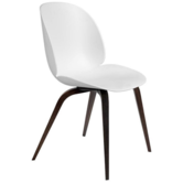 Gubi Beetle dining chair recycled plastic, walnut wood base
