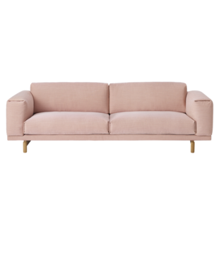 Muuto Rest 3-seater Sofa, oak wood base variants