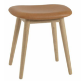 Muuto - Fiber kruk leder - houten poten