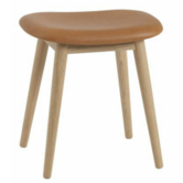 Muuto - Fiber stool leather - wood base