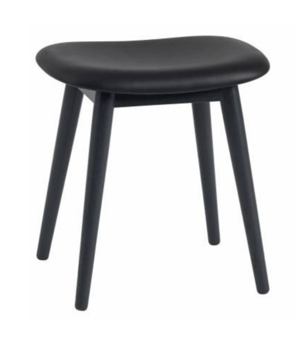 Muuto  Muuto - Fiber stool leather - wood base