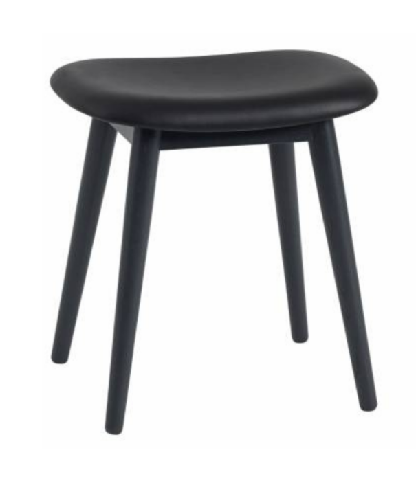 Muuto  Muuto Fiber Stool leather, wood base