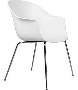 Gubi - Bat Dining Chair - conic base black-chrome