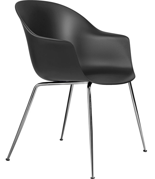 Gubi  Gubi - Bat Dining Chair - conic base chrome