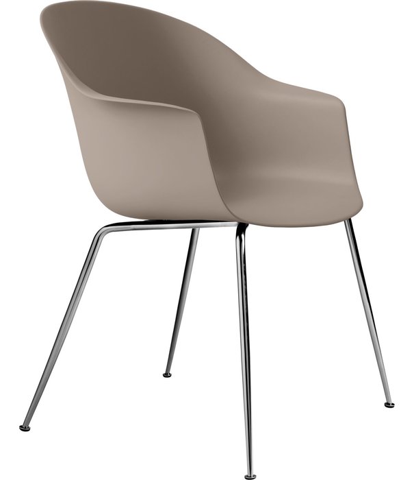 Gubi  Gubi - Bat Dining Chair - conic base chrome