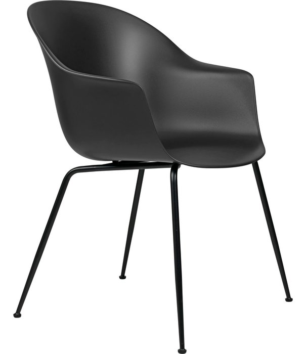 Gubi  Gubi - Bat dining chair - conic base black