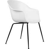 Gubi - Bat dining chair - conic base black