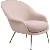 Gubi - Bat lounge chair low back - conic base