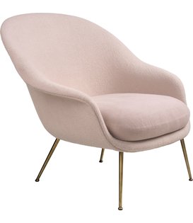 Bat Lounge Stoel volledig gestoffeerd, Low back, conic poten