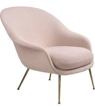 Gubi Bat Lounge Chair Upholstered, Low back, conic base