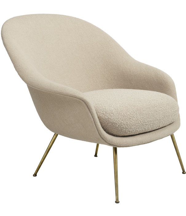 Gubi  Gubi Bat Lounge Chair Upholstered, Low back, conic base