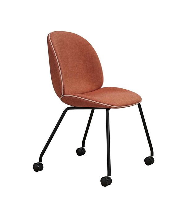 Gubi  Gubi Beetle Meeting Chair front upholstered, 4 legs with castors