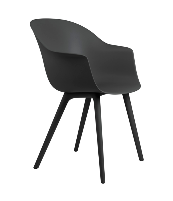 Gubi  Gubi Bat Chair Monochrome black, plastic base