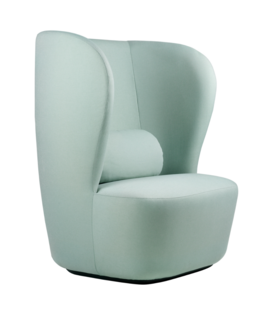 Gubi - Stay lounge chair high back - black base