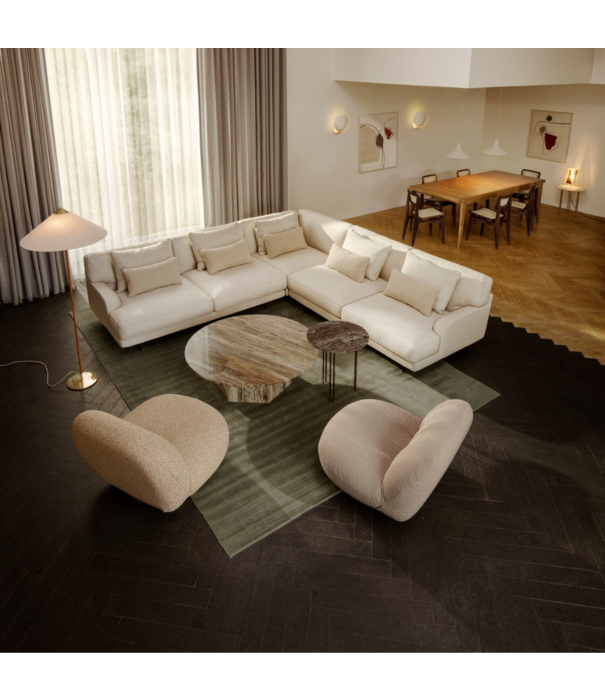 Gubi  Gubi - Flaneur corner sofa 2 x 300 - black base