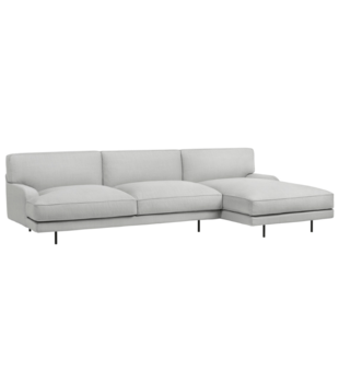 Gubi - Flaneur 2-zits Bank met chaise longue