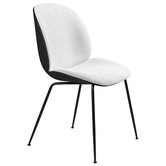 Gubi - Beetle chair black - front Boucle 001 - conic black base