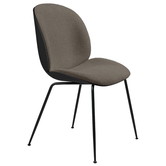 Gubi - Beetle chair black - front Boucle 004 - conic base black