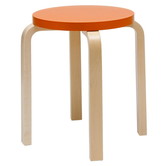 Artek - Stool E60 birch, orange