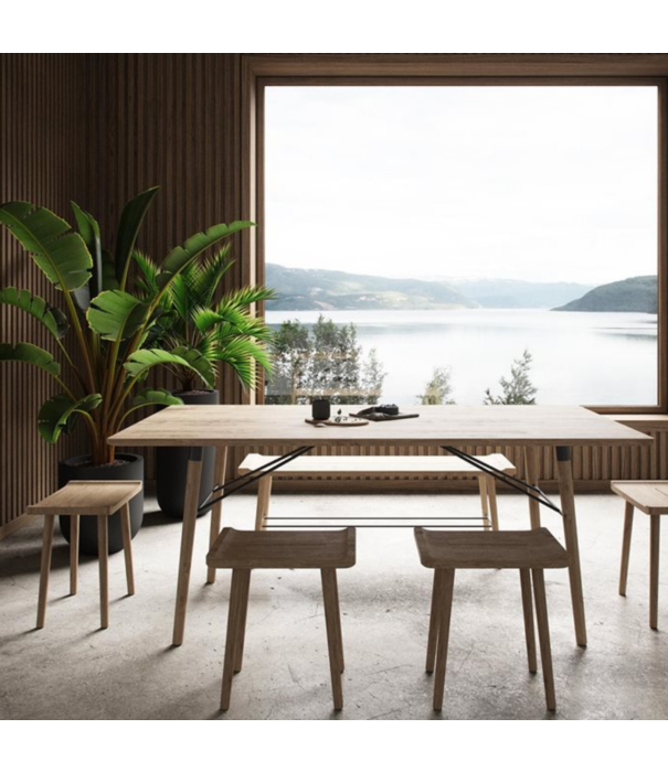 Ekta Living Ekta Living Scala bench black oak L124