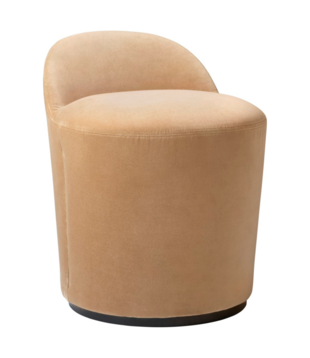 Gubi - Tail dining chair upholstered with low back