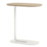 Relate side table oak - base off white