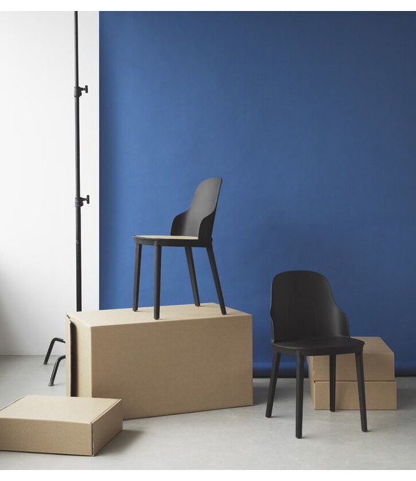 Normann Copenhagen  Normann Copenhagen Allez Chair plastic, molded wicker, oak wood base