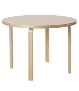 Artek Table Round 90A , birch Ø100