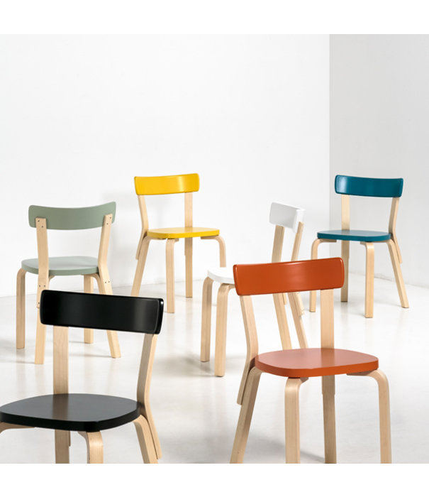 Artek  Artek - Aalto Chair 69 Berken-Wit