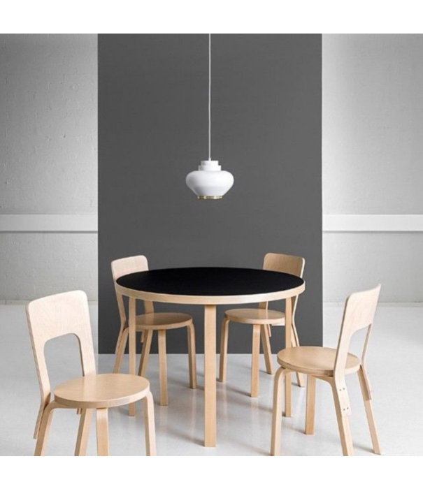Artek  Artek - Aalto Table round 90A, white laminate