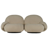 Pacha 2-seater Sofa with armrests, Belsuede 10 sand