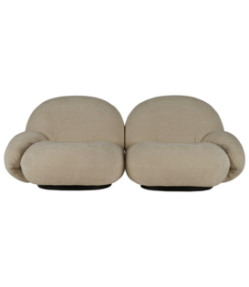 Pacha 2-seater Sofa with armrests, Belsuede 10 sand